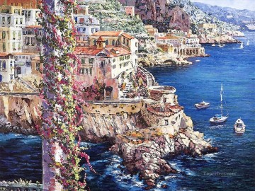 地中海 06 ビーチ Oil Paintings